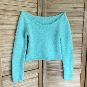 Women's Cozy Aqua Sweater